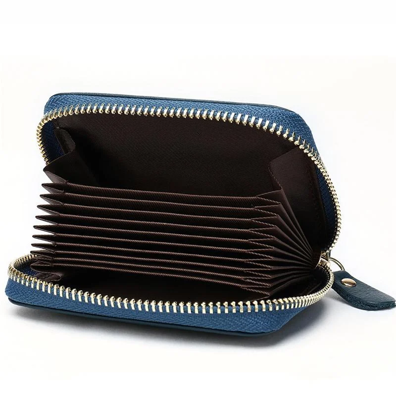 Mens Fashion Plain Vintage Zipper Wallets