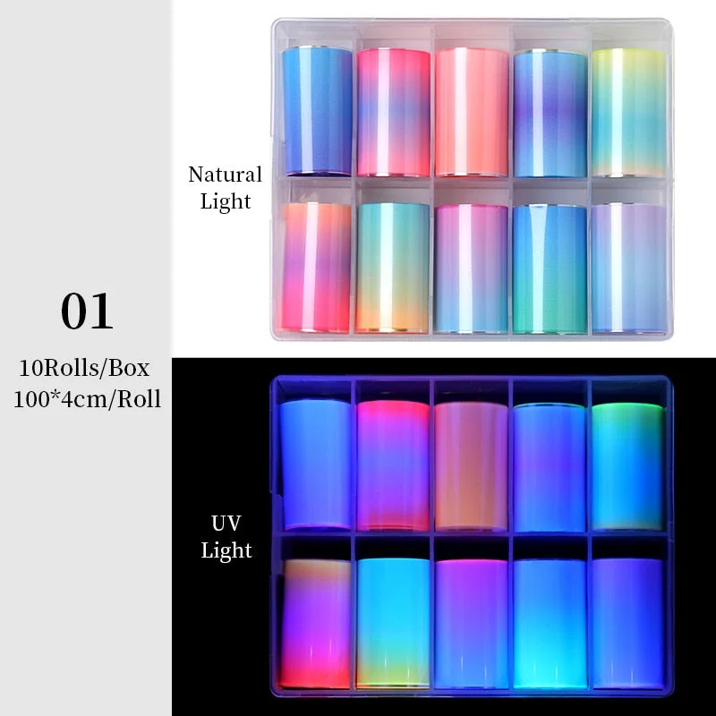 Flower Nail Art Transfer Foil Sticker Mable Series Paper Wraps Adhesive Decals Nails Decoration Accessories For Nails DIY Design-Nail Inspo