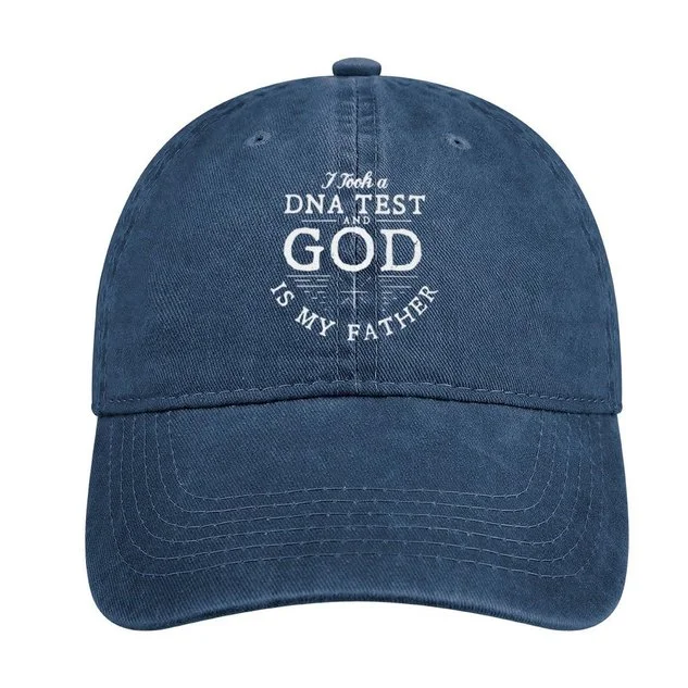 Men's God Father Letters Adjustable Denim Hat QueenFunky