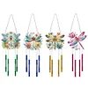 4Pcs Acrylic Dragonfly Wind Chime Double Sided - 5D DIY Craft Pendant
