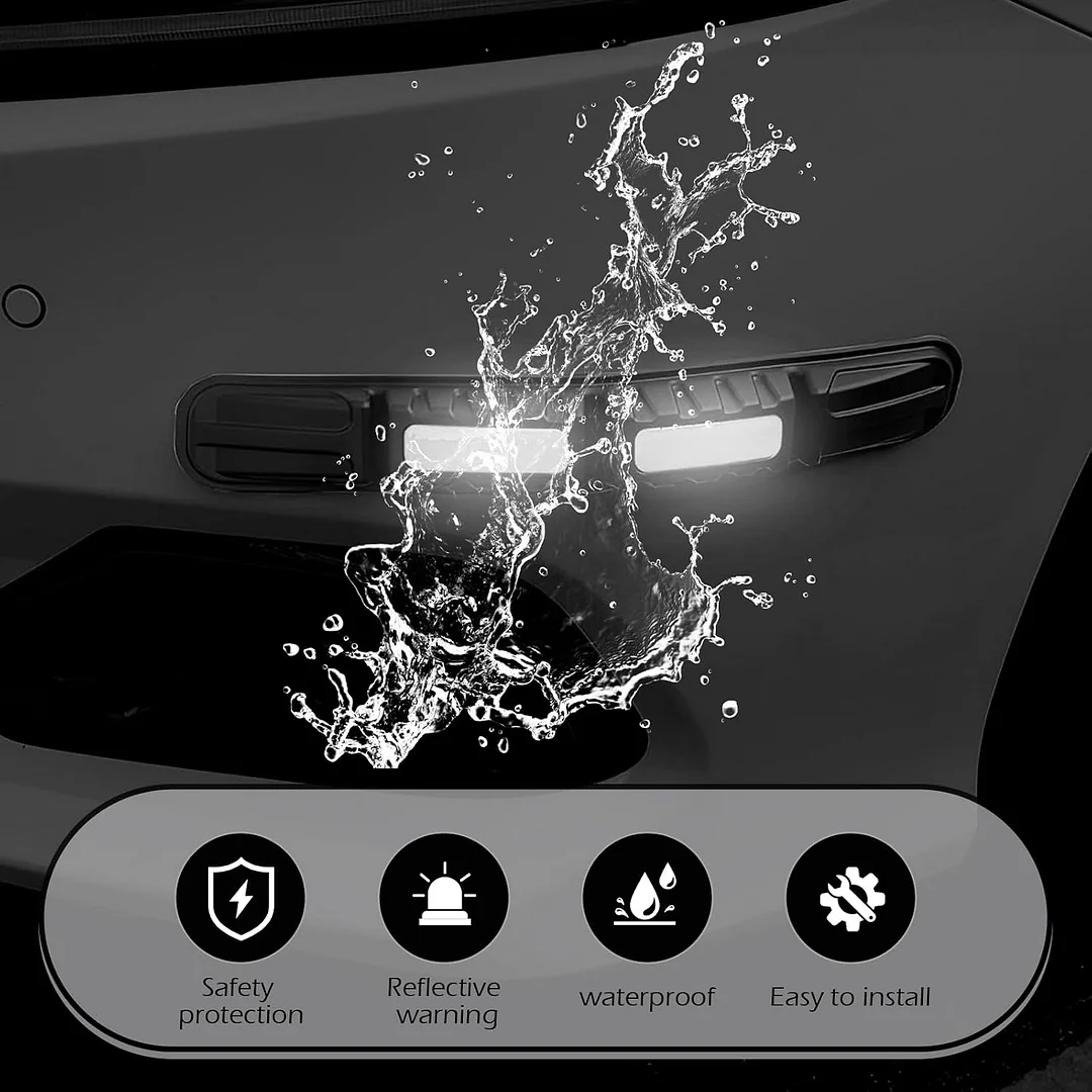 Car bumper protection strip, anti-collision foldable bumper protection strip, with strong reflective patches