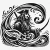 Silhouette Pirate Ship Captain-11CT Stamped Cross Stitch 40*40cm/15.75*15.75in tapestrymarket