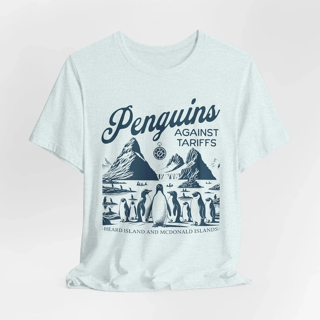 Penguins Against Tariffs T-shirt