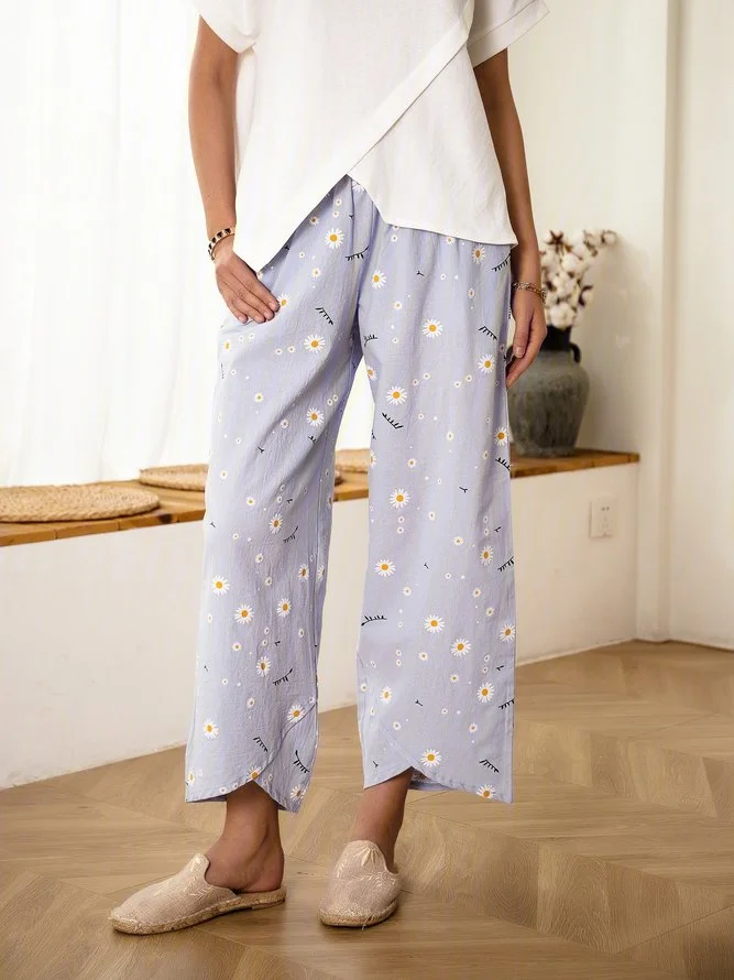 Blue Shift Floral Casual Pants