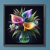 Glow-In-The-Dark Blumen - Rundbohrer Diamond Painting - 30*30cm