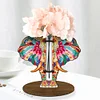 Diamond Painting Wooden Elephant Diamond Painting Flower Vase Ornaments for Home Office Decor