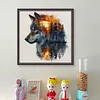 Silhouette Wolf - 14CT Counted Cross Stitch - 45*45cm - Animal