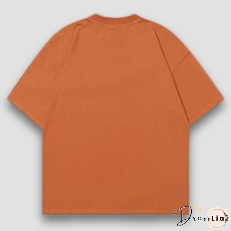 Casual Letter Print Tees