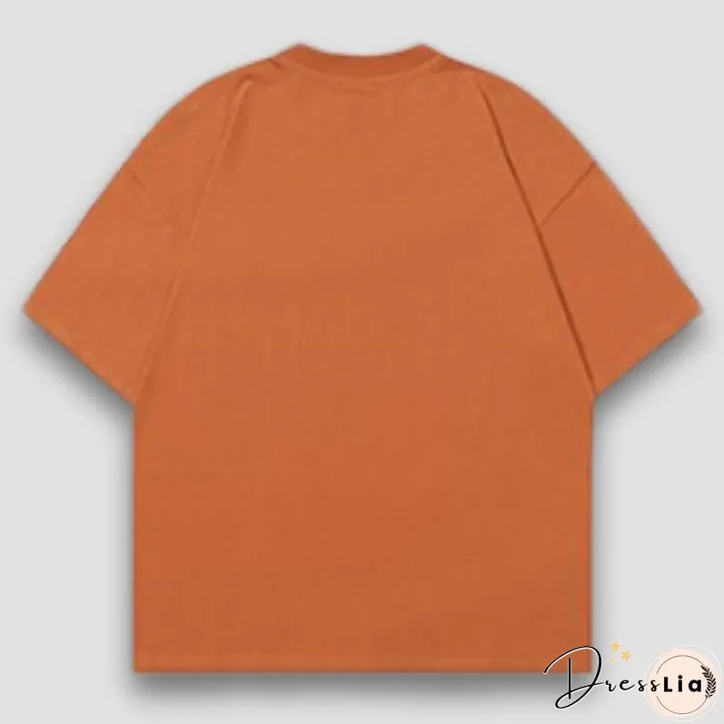 Casual Letter Print Tees