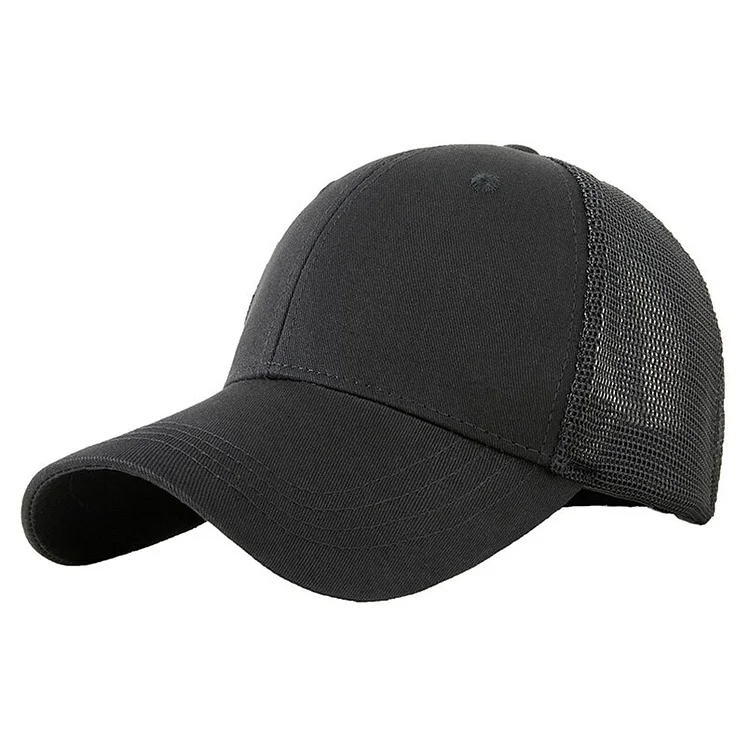EAGLEBORNSummer Fixed Size Baseball Cap Mesh Caps Baseball Cap Men Black Solid Cap Men Breathable Baseball Caps for Men