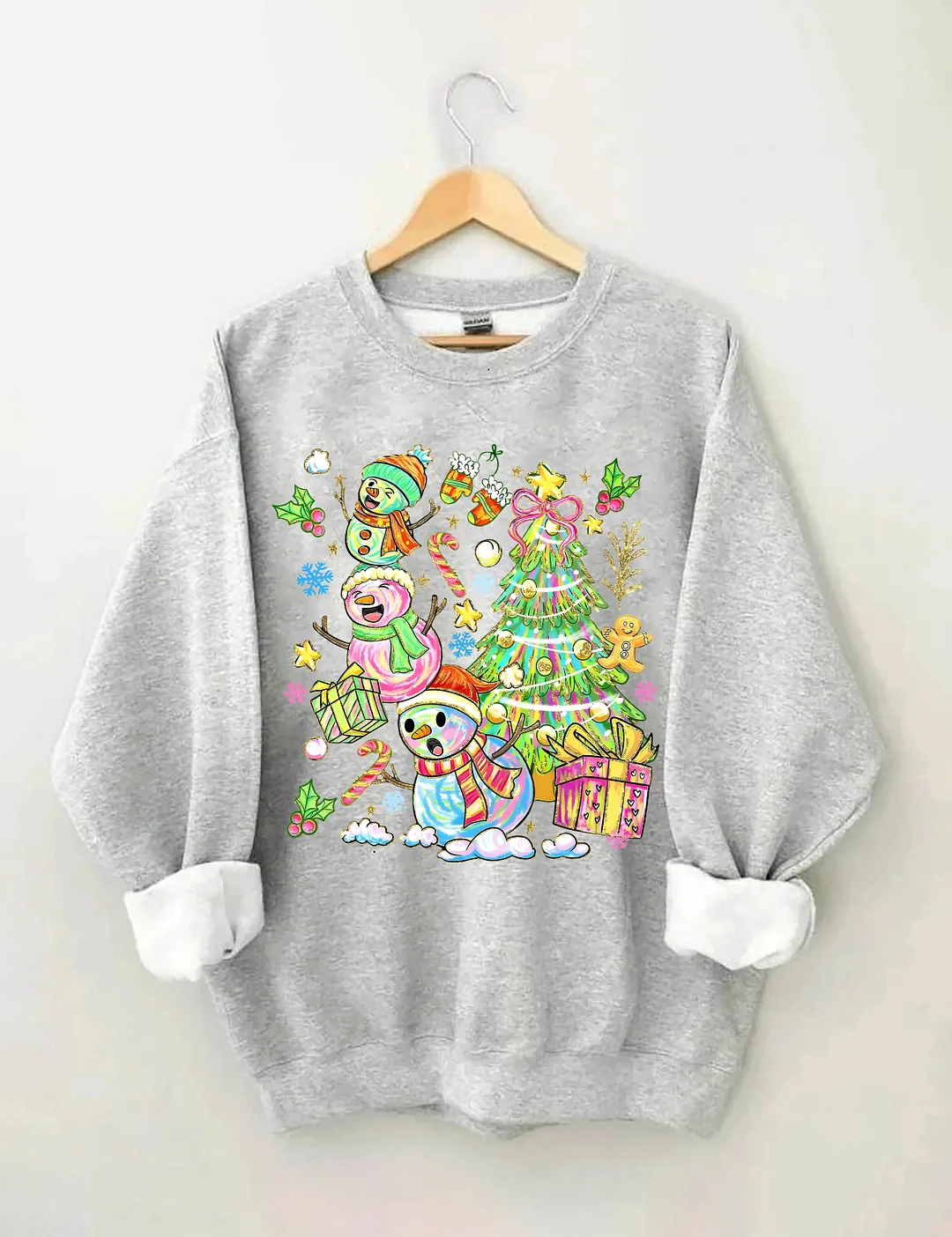 Snowman Christmas Tree Sweatshirt