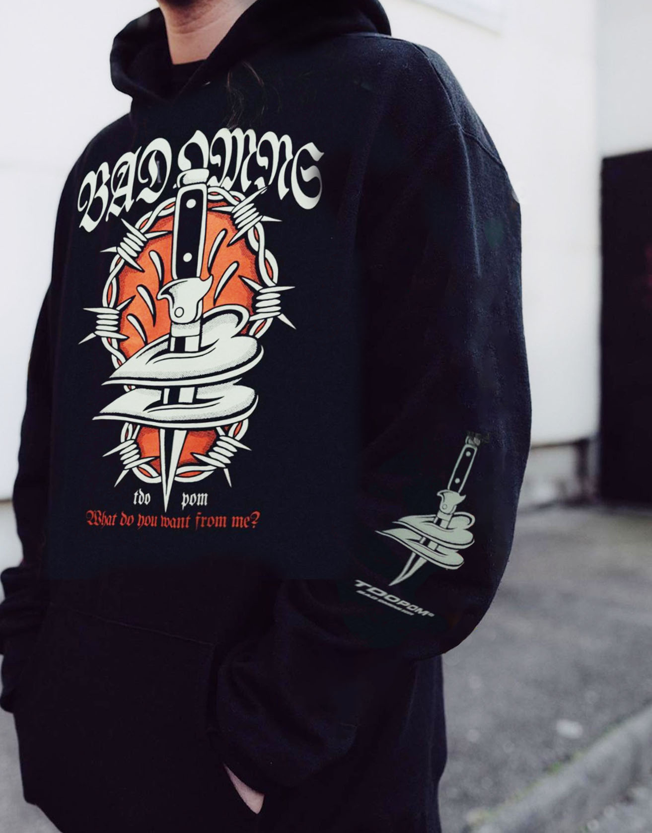 Men Print Rock Hoodie / TECHWEAR CLUB / Techwear