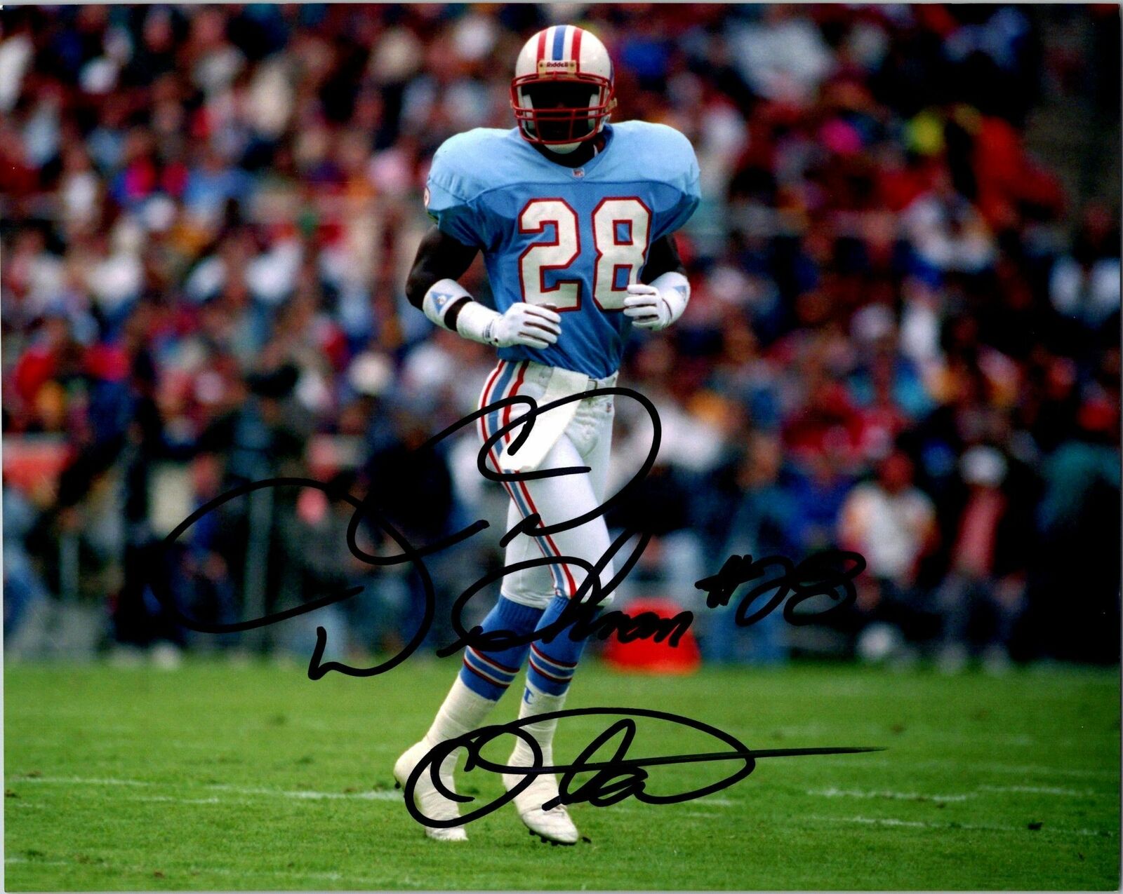 Chris Dishman Signed 8x10 Photo Poster painting Houston Oilers Autographed NFL AWM COA