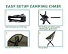 Swivel camping chair, compact and foldable, installs in 30 seconds, lightweight outdoor backpacking chair for camping, travel, hiking, beach, holds 300 lbs.