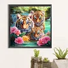 (40*40cm)Tigers - Full Round Drill Diamond Painting