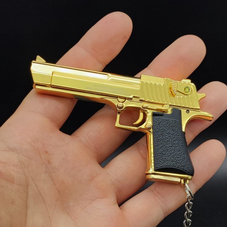 ToyTime Mini Desert Eagle Keychain Metal Keychain Desert Eagle Fidget Toy Pistol Shape Keychain Toy