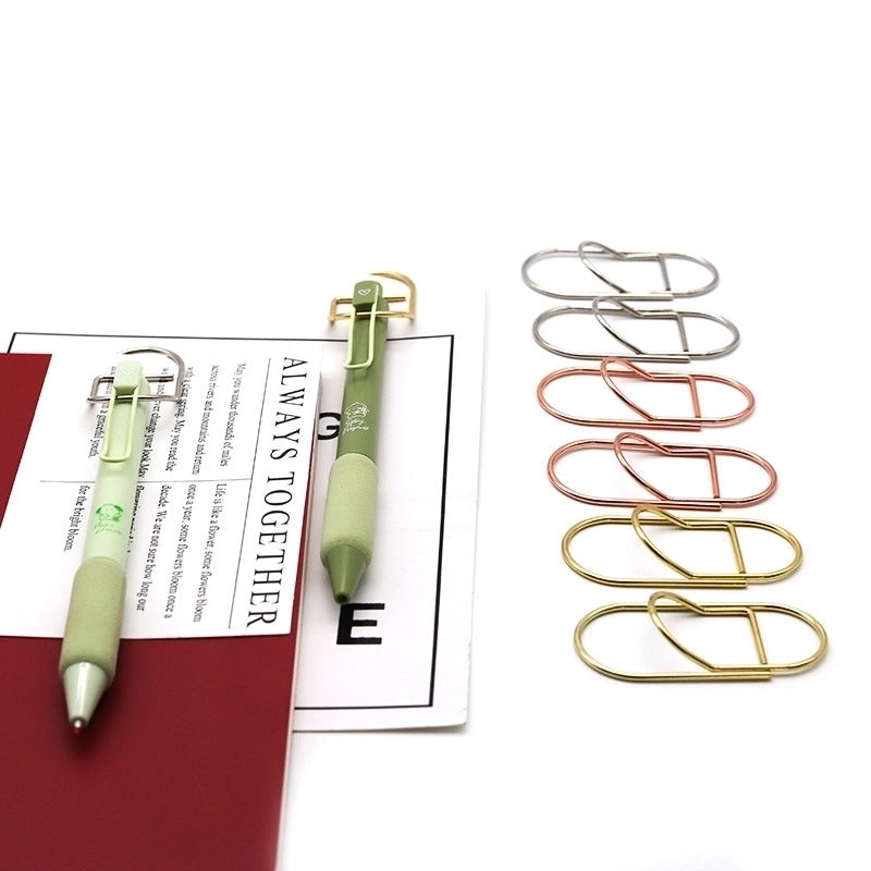 1 Piece Solid Color Class Learning Metal Casual Paper Clip