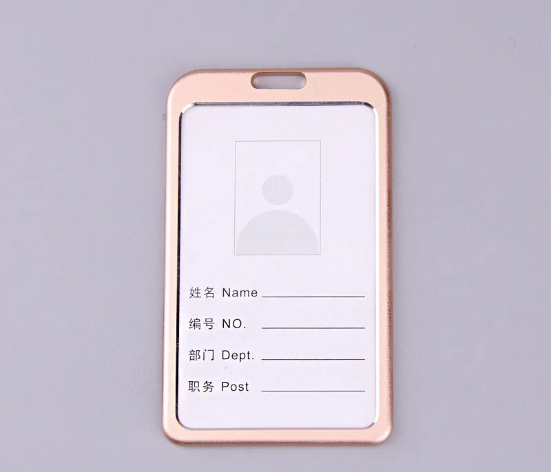 Men Women ID Bank Credit Card Holder Wallet Cute Students Bus Card Case Metal Identity Badge Lanyard Protector Cards Cover