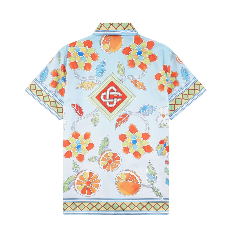 Casablanca 2023 new silk short-sleeved shirt