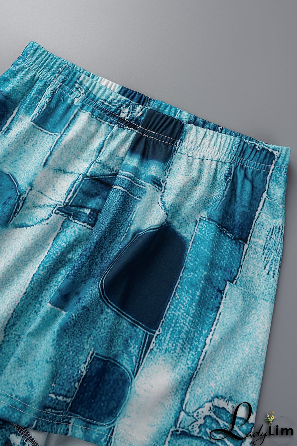 Black Casual Print Patchwork O Neck Short Sleeve Two Pieces