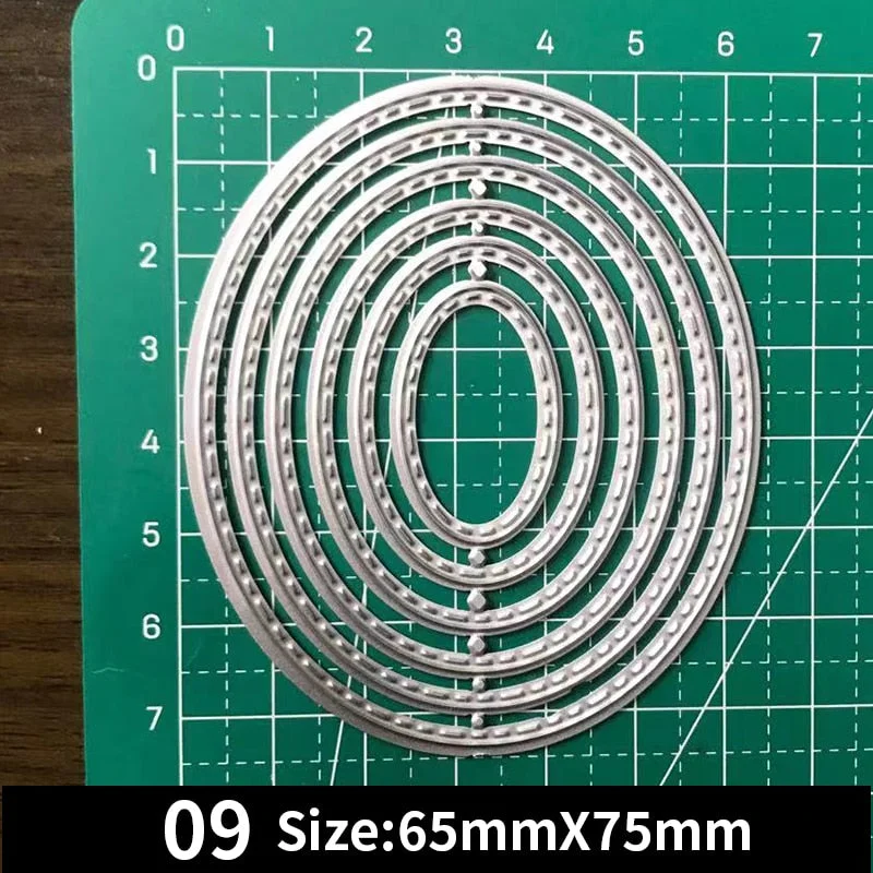 Frames Square Card Curves Border Metal Cutting Dies for DIY Scrapbook Cutting Die Paper Cards Embossed Decorative Craft Die Cut