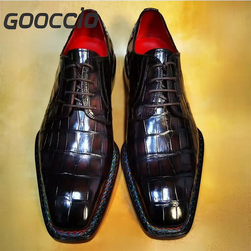 MY232 Crocodile Leather Dress Shoes/Oxford Shoes For Men GOOCCIO   