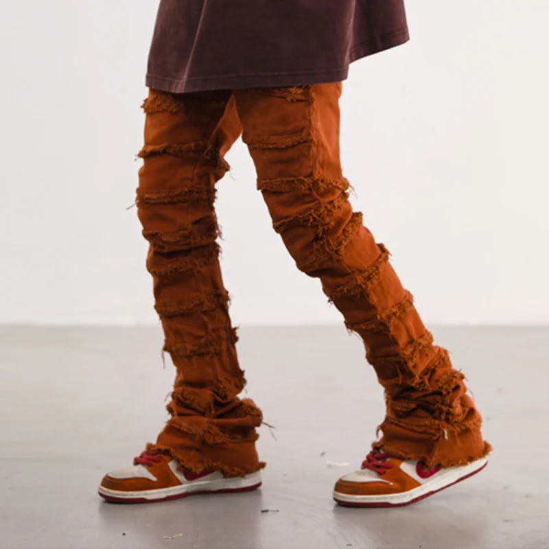 Vintage Erosion Damaged Raw Edge Jeans