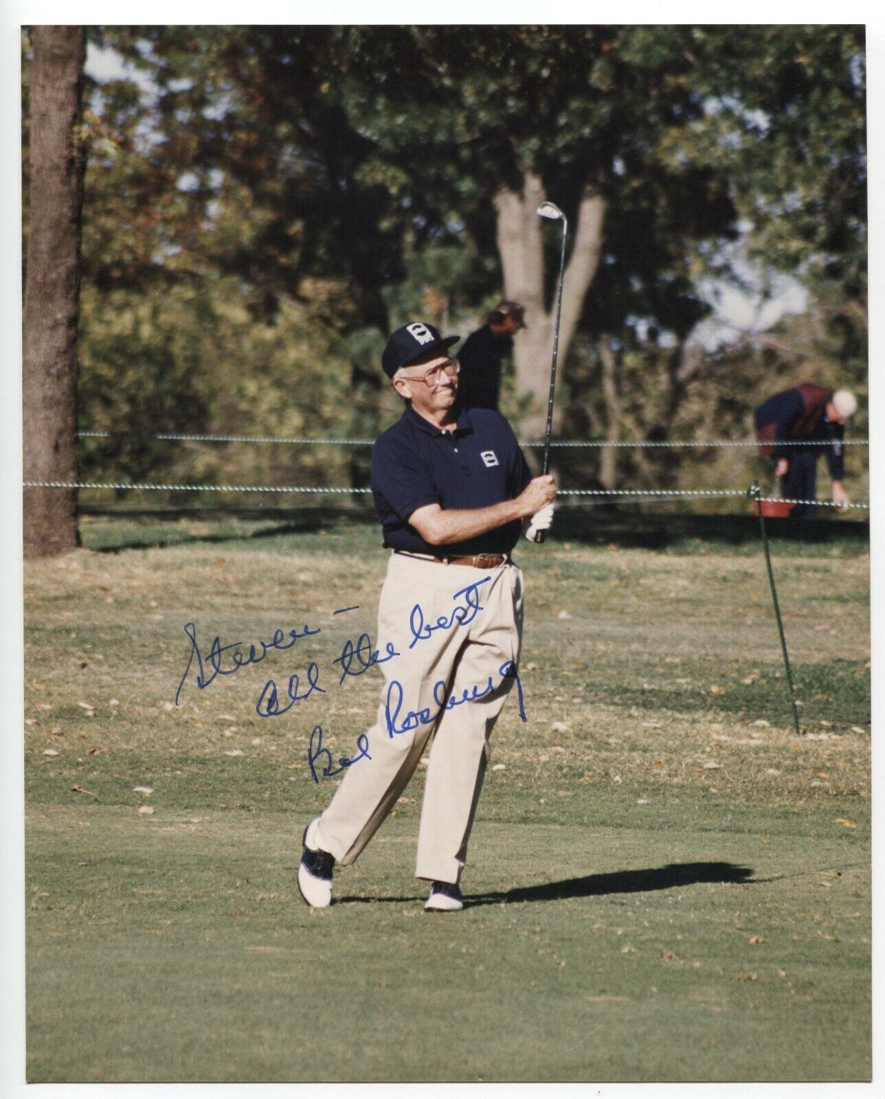 Bob Rosburg Signed 8x10 Inch Photo Poster painting Vintage Golf Autographed Inscribed To Steve