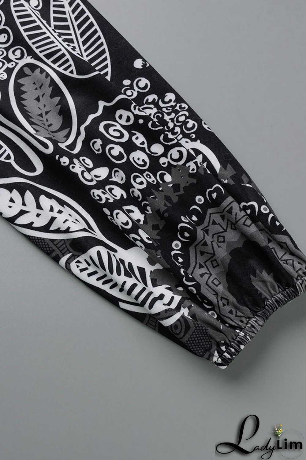 Black Fashion Casual Print Patchwork O Neck Straight Plus Size Dresses