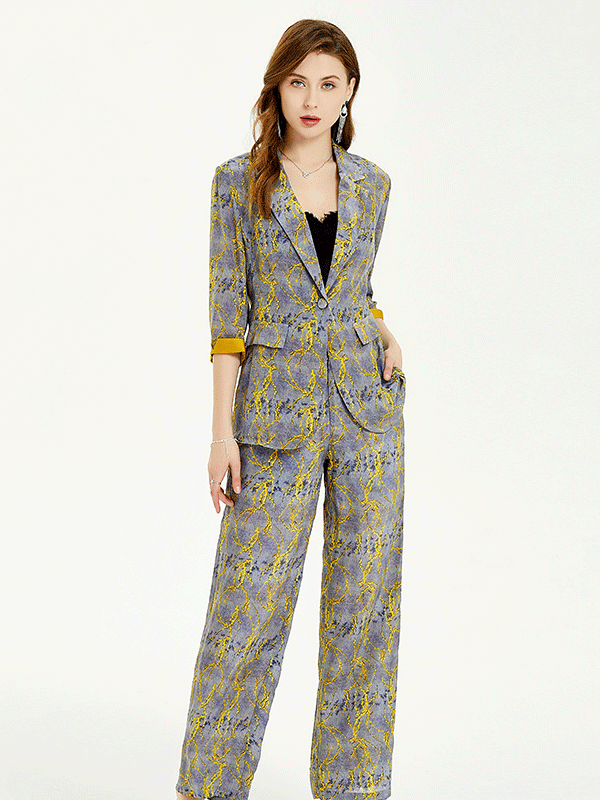 Blouse éblouissante et pantalon en soie 1