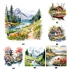 (Multi Style)Rural House-Full Embroidery 3 strands 11CT Stamped Cross Stitch-45*45CM
