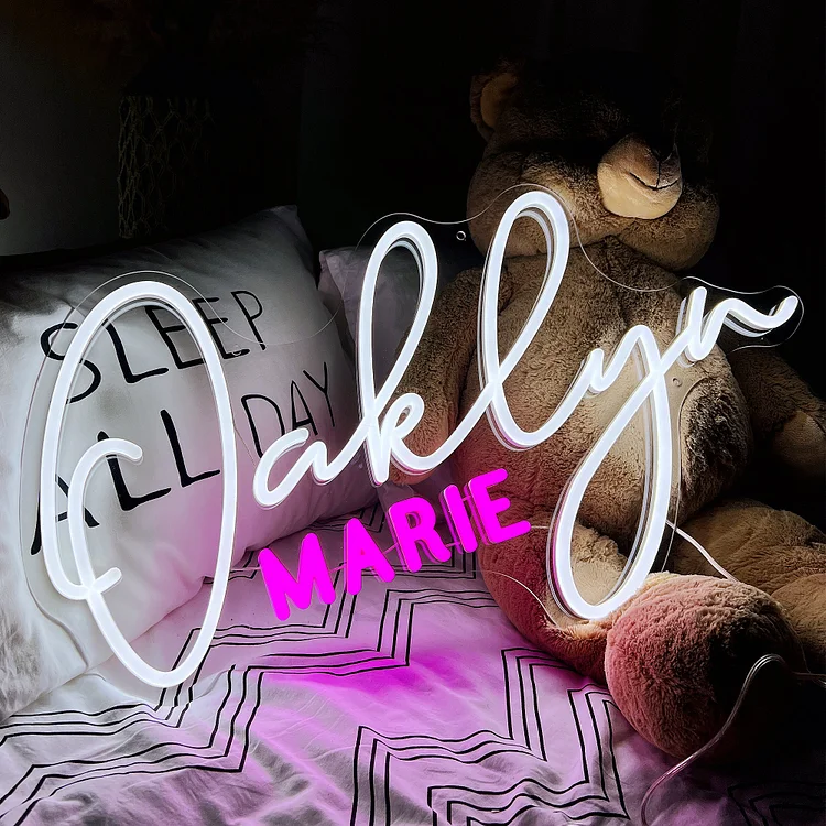 Blanketcute-Personalized 100% Handmade LED Neon Sign with Your Kid's Full Name