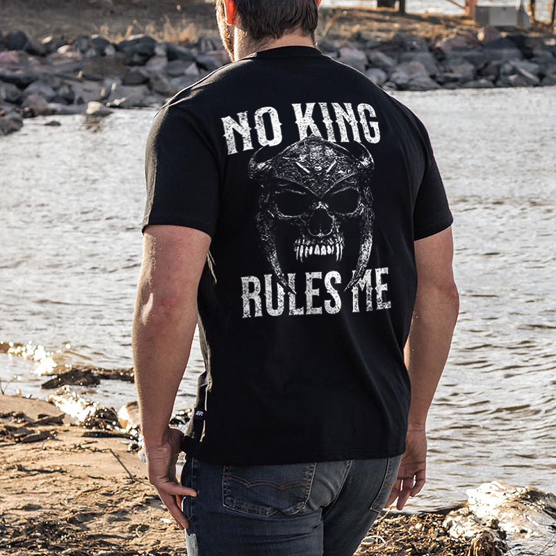 No King Rules Me Printed Men's T-shirt - Livereid