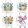 4Pcs Acrylic Dragonfly Wind Chime Double Sided - 5D DIY Craft Pendant