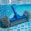 12.99inch Pool Brush Head with Round Ends High-Efficiency Pool Brush with High-Density Nylon Bristles for Corner for Cleaning Pools Walls Floors Steps Small Stains