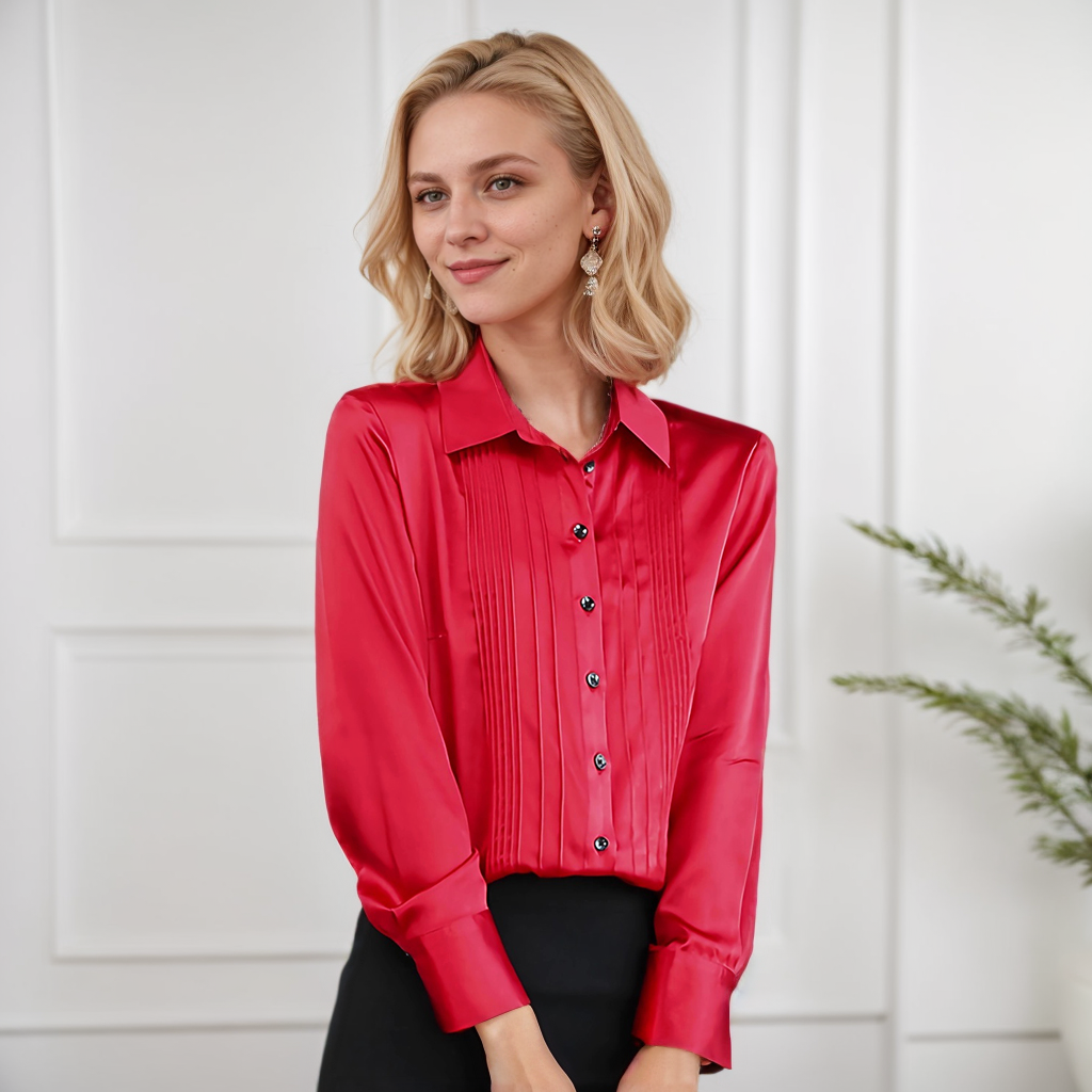 Thin Loose Silk Shirt for Women REAL SILK LIFE