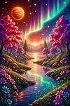 Luxury AB Velvet Diamond Painting Kit - Landscape