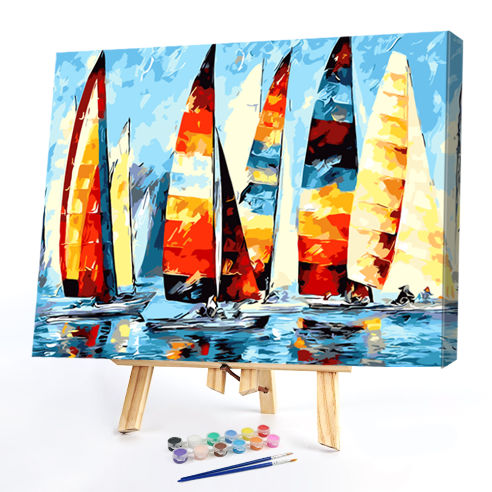 

40*50CM - Paint By Numbers - Sailing Boat, 501 Original