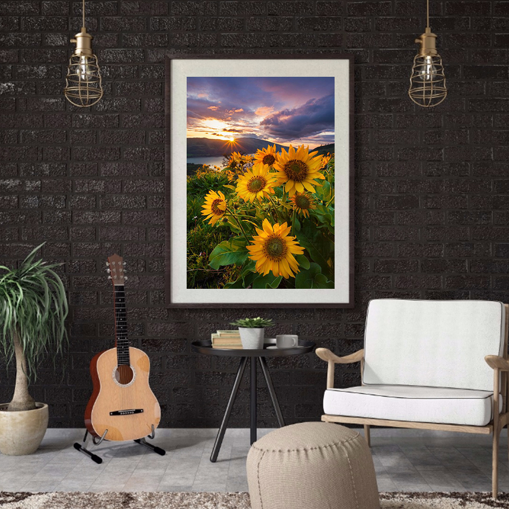 

(Multi-Size) Sunflower - Round/Square Drill Diamond Painting - 30*40CM, Round diamond 30*40cm, 501 Original