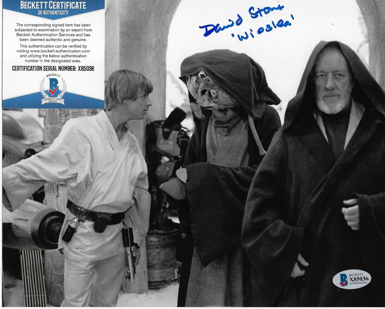 David Stone Star Wars Original Signed 8X10 Photo Poster painting w/Beckett COA