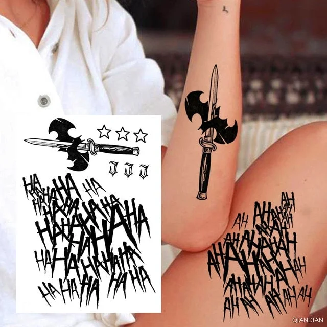 Large Tiger Lion Black Flower Fake Tattoo Sticker For Women Rose Fox BirdTemporary Tattoos DIY 3D Water Transfer Tatoos Girl Man