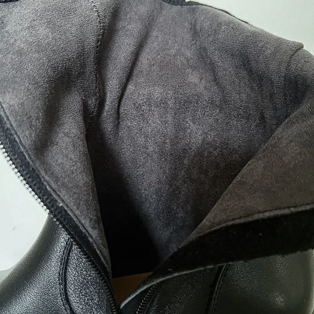 Yyvonne Martin Boots New Autumn And Winter Flat Bottom Mid-Sleet Boots Head Cowhedal Cowhed Vintage Round Head Knight Single Boots