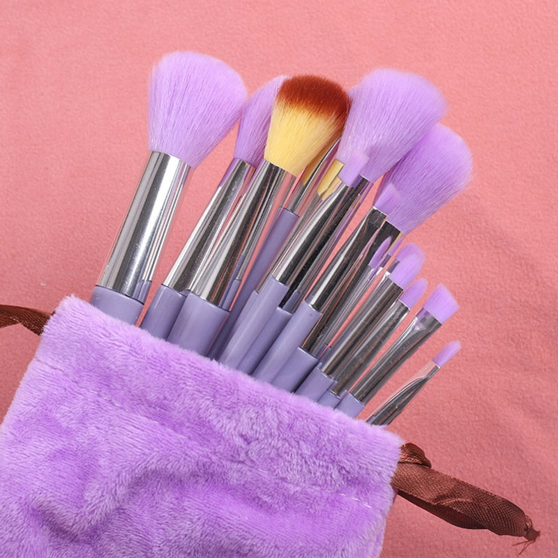 Lady Minimalist Artificial Fiber Plastic Handgrip Makeup Brushes 1 Set