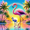 Diamond Painting-DIY Full Round Drill Flamingo