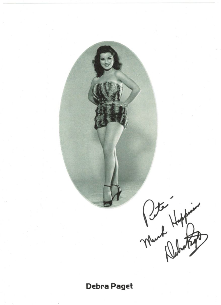 Debra Paget signed autograph! RARE! AMCo Authenticated! 14457