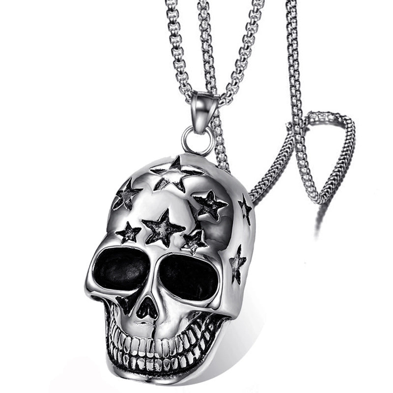 Minimalist Skull Stainless Steel Halloween Men’S Pendant Necklace