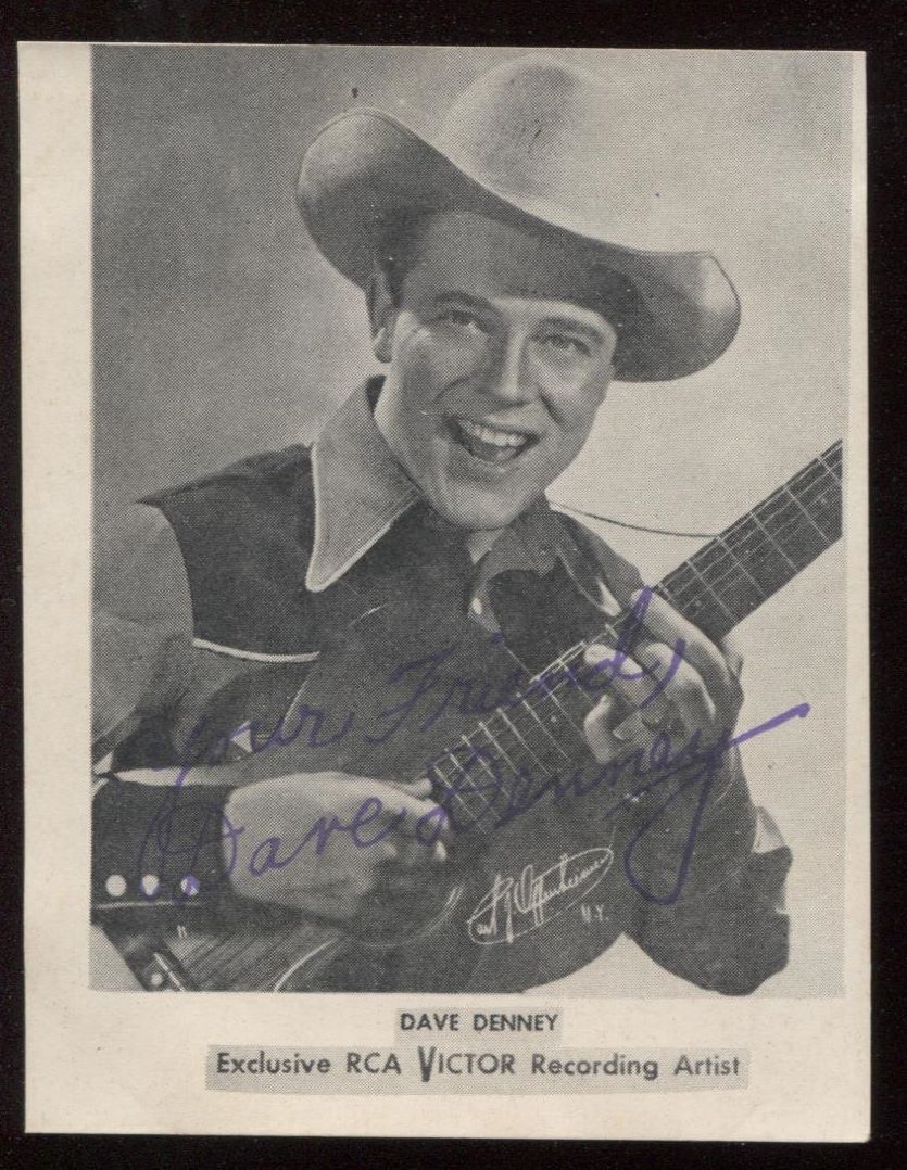 Dave Denney Signed Photo Poster paintinggraph Autograph Country Western Singer Photo Poster painting Vintage
