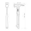 Toughbuilt TB-H1-1R-S18 Magnetic Straight Nail Hammer, Rubber Handle, 18 oz (510 g)