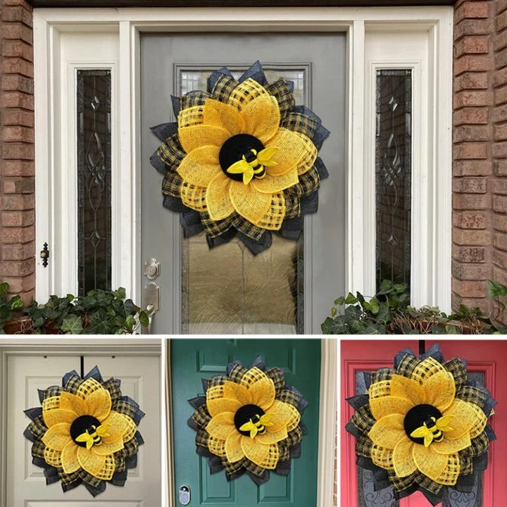 🐝🌻Bee Sunflower Wreath / Easter Bee Day Party Decoration