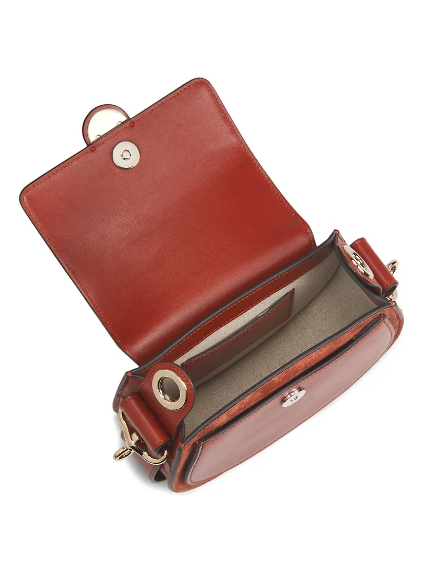 Chlo&eacute; Small Tess Leather Saddle Bag